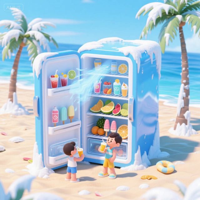 AI生成插画风格夏日3D海报~附提示词/咒语