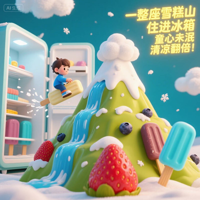 AI生成极致卡通风3D海报~附提示词/咒语