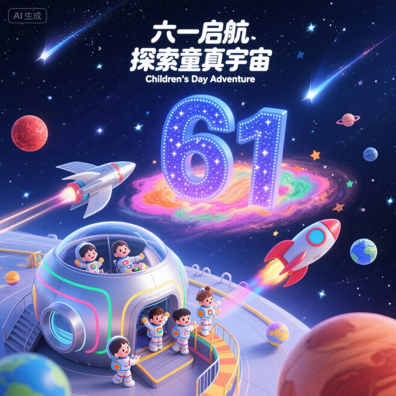 AI生成闪烁流星漂浮星球创意3D海报~附提示词/咒语