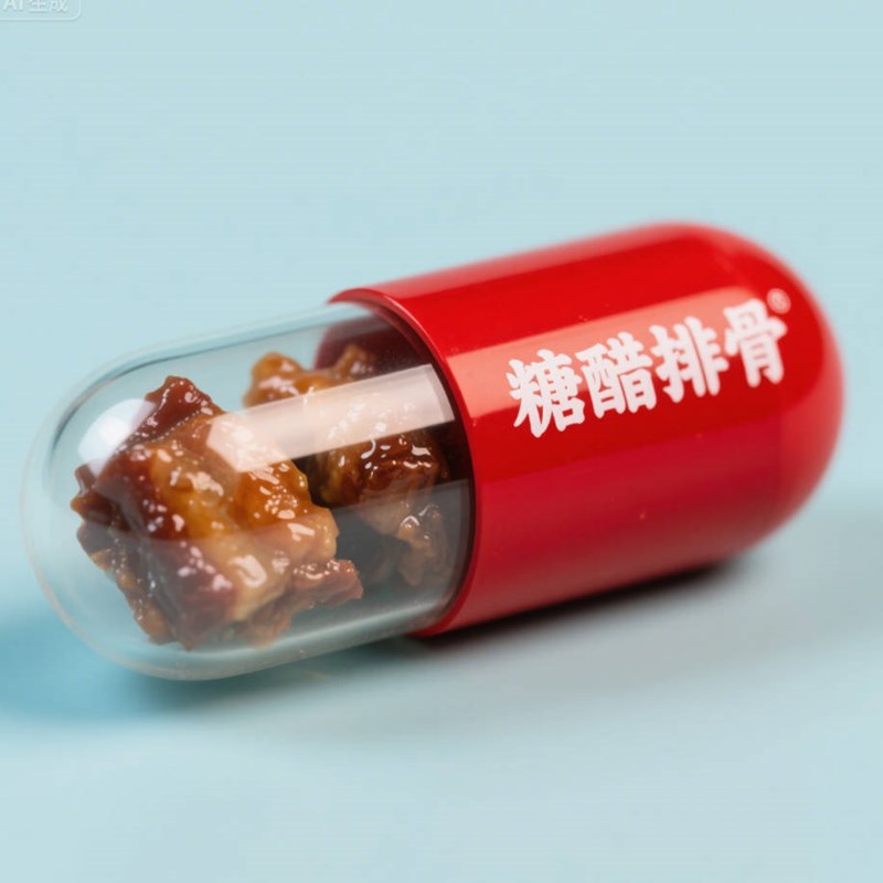 AI生成糖醋排骨创意微缩胶囊~附提示词/咒语