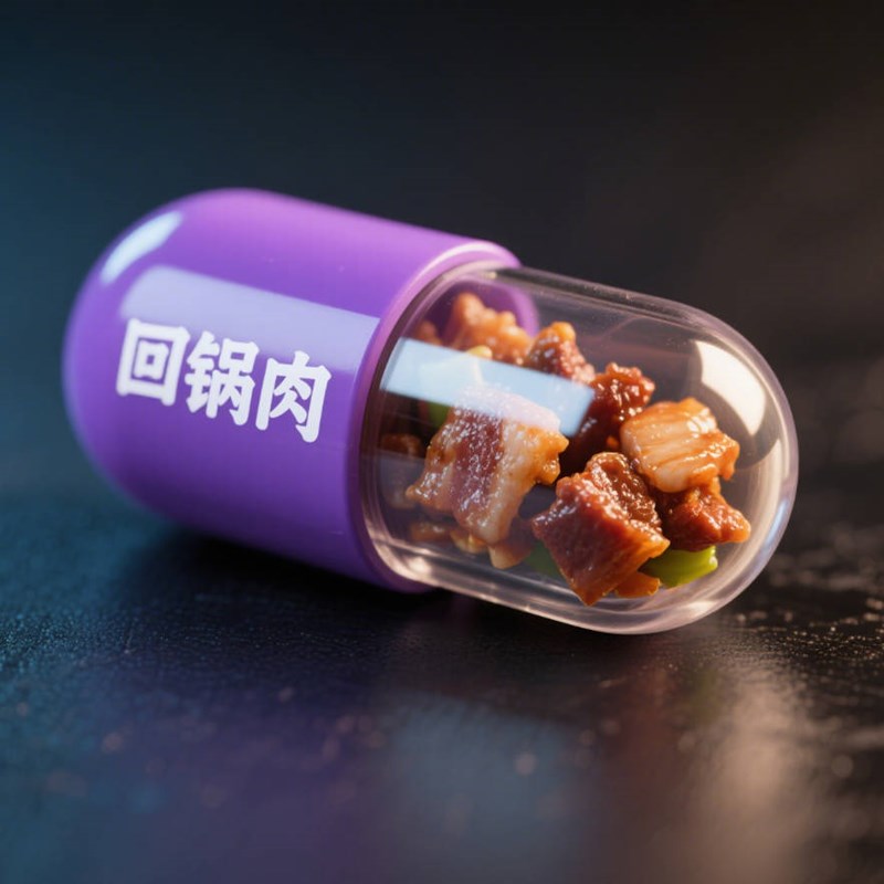 AI生成回锅肉创意微缩胶囊~附提示词/咒语