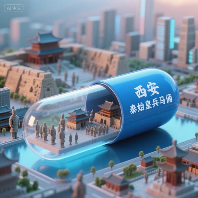 AI生成西安秦始皇兵马俑创意微缩场景胶囊~附提示词/咒语