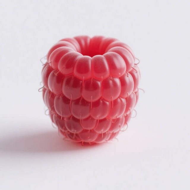 AI生成磨砂玻璃质感树莓~附提示词/咒语