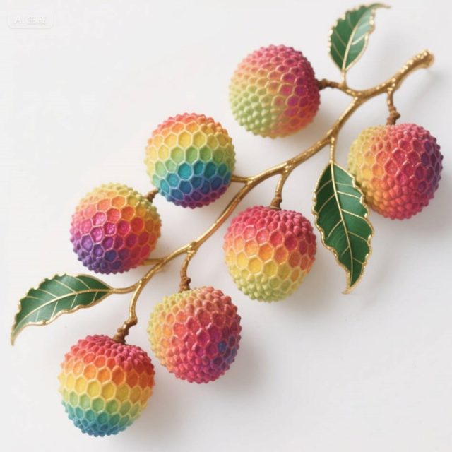 一键生成蜂窝状纹理荔枝