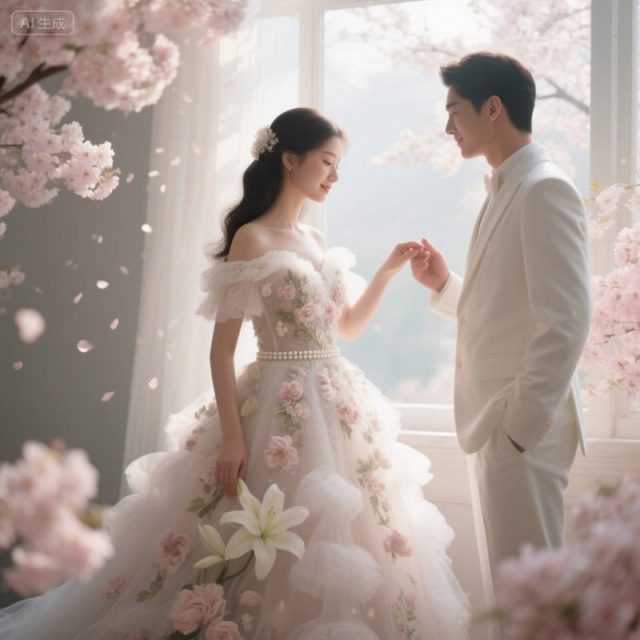 AI生成婚纱摄影作品~附提示词/咒语