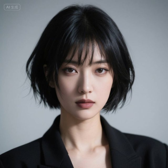 AI生成利落短发~附提示词/咒语