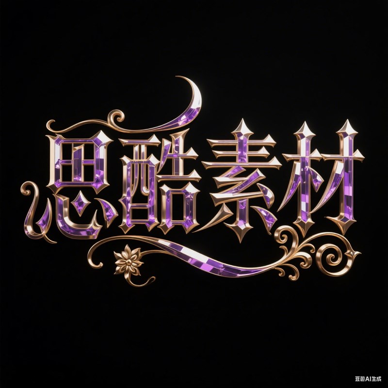 AI生成3D立体哥特水晶字体~附提示词/咒语