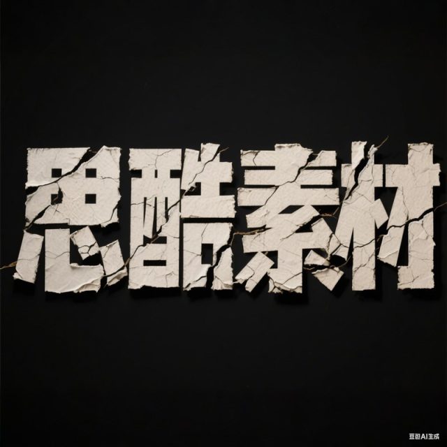 AI生成创意撕纸破旧纸张材质字体~附提示词/咒语