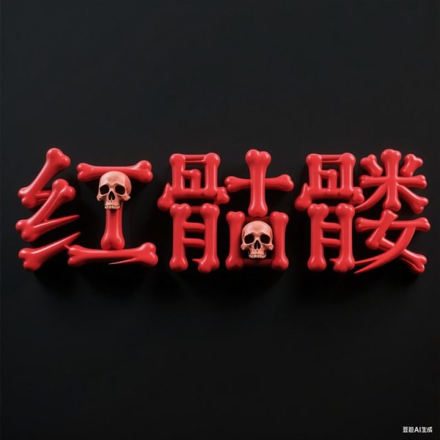 AI生成3D立体骷髅头创意字体~附提示词/咒语