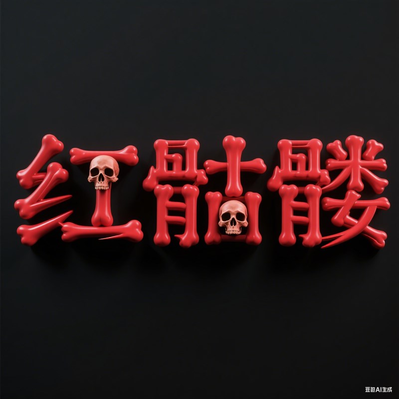 AI生成3D立体骷髅头创意字体~附提示词/咒语