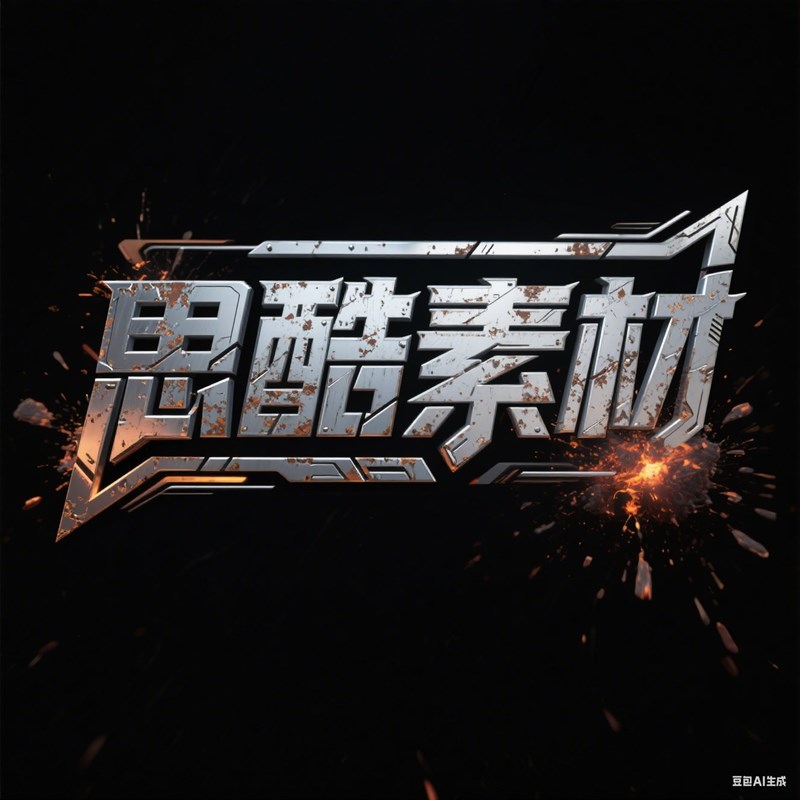 AI生成3D立体航天器装甲材质创意字体~附提示词/咒语