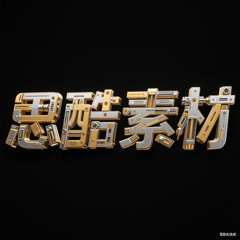 AI生成3D立体机械结构创意字体~附提示词/咒语