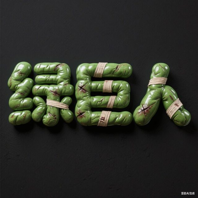 AI生成3D立体泡泡膨胀创意字体~附提示词/咒语