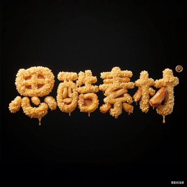 AI生成3D立体黄金脆皮鸡创意字体~附提示词/咒语