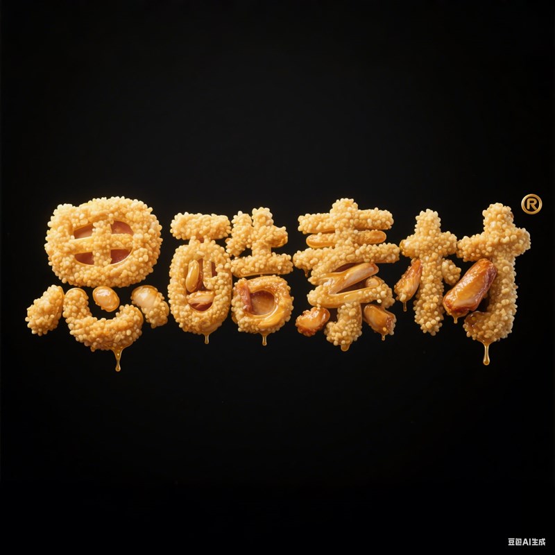 AI生成3D立体黄金脆皮鸡创意字体~附提示词/咒语