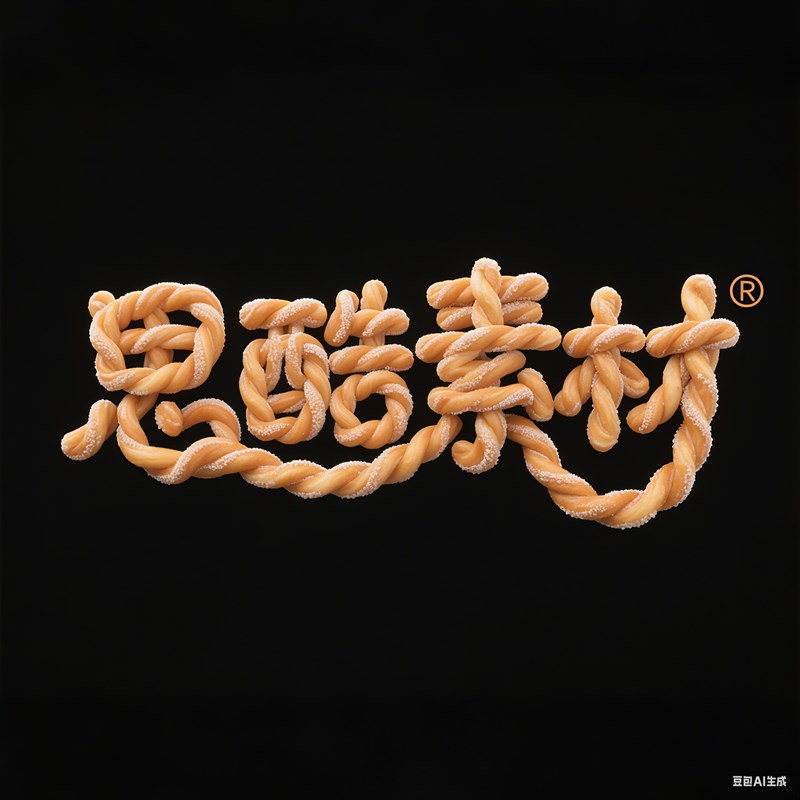 AI生成3D立体天津麻花卷构成创意字体~附提示词/咒语