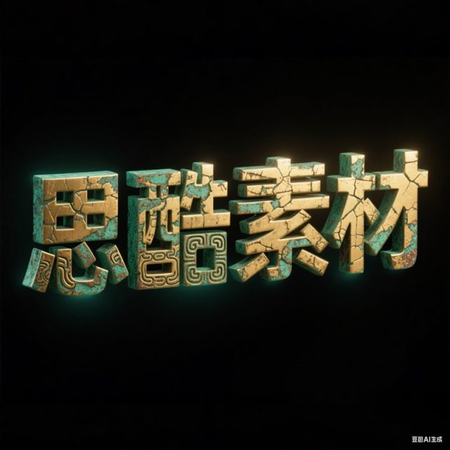 AI生成3D立体商超青铜器风格创意字体~附提示词/咒语