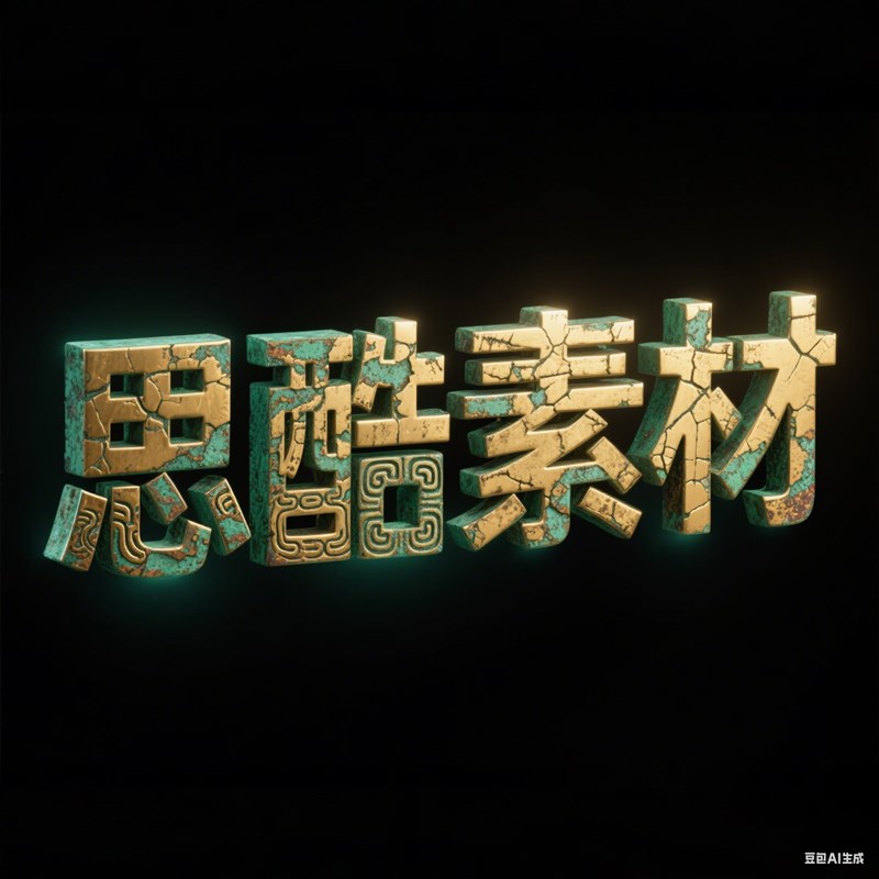 AI生成3D立体商超青铜器风格创意字体~附提示词/咒语