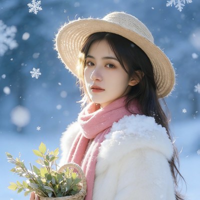 雪景飘雪背景